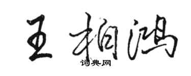 駱恆光王柏鴻行書個性簽名怎么寫