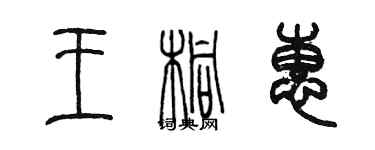 陳墨王桐惠篆書個性簽名怎么寫