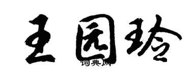 胡問遂王園玲行書個性簽名怎么寫