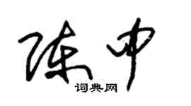 朱錫榮陳中草書個性簽名怎么寫