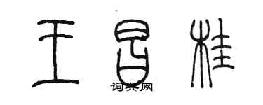 陳墨王昌桂篆書個性簽名怎么寫