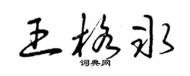 曾慶福王格冰草書個性簽名怎么寫