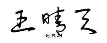 曾慶福王晴天草書個性簽名怎么寫