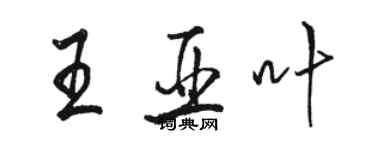 駱恆光王亞葉行書個性簽名怎么寫