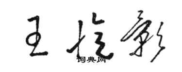 駱恆光王憶影草書個性簽名怎么寫