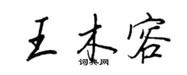 王正良王木容行書個性簽名怎么寫