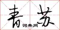 段相林青蘇行書怎么寫