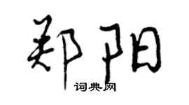 曾慶福鄭陽行書個性簽名怎么寫
