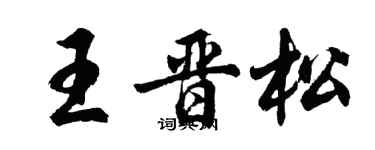 胡問遂王晉松行書個性簽名怎么寫