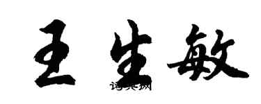 胡問遂王生敏行書個性簽名怎么寫