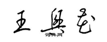 梁錦英王興花草書個性簽名怎么寫