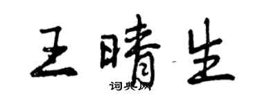 曾慶福王晴生行書個性簽名怎么寫