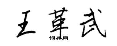 王正良王革武行書個性簽名怎么寫