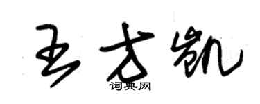 朱錫榮王方凱草書個性簽名怎么寫