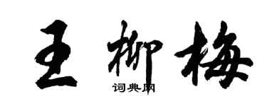 胡問遂王柳梅行書個性簽名怎么寫