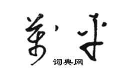 駱恆光萬平草書個性簽名怎么寫