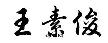 胡問遂王素俊行書個性簽名怎么寫