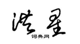 朱錫榮洪星草書個性簽名怎么寫