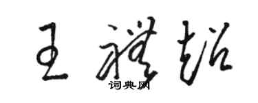 駱恆光王禮超草書個性簽名怎么寫