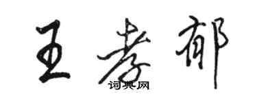 駱恆光王孝郁行書個性簽名怎么寫