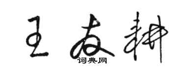 駱恆光王友耕草書個性簽名怎么寫