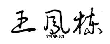 曾慶福王鳳棟草書個性簽名怎么寫