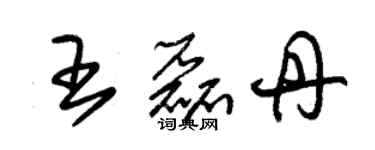 朱錫榮王磊丹草書個性簽名怎么寫