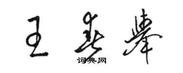 駱恆光王春舉草書個性簽名怎么寫