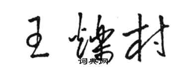 駱恆光王爍村草書個性簽名怎么寫