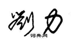 朱錫榮劉力草書個性簽名怎么寫