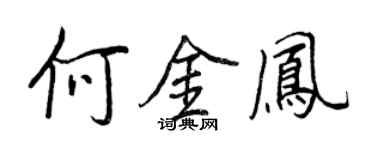 王正良何金鳳行書個性簽名怎么寫