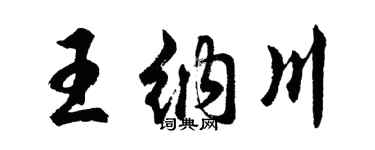 胡問遂王納川行書個性簽名怎么寫