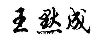 胡問遂王默成行書個性簽名怎么寫