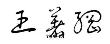 曾慶福王著綱草書個性簽名怎么寫