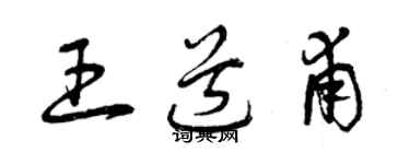 曾慶福王道甫草書個性簽名怎么寫