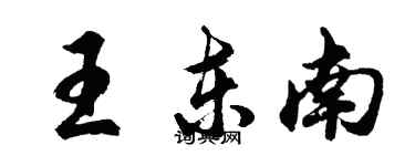 胡問遂王東南行書個性簽名怎么寫