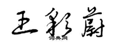 曾慶福王彩蔚草書個性簽名怎么寫