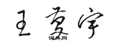 駱恆光王慶宇草書個性簽名怎么寫