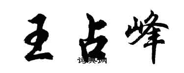 胡問遂王占峰行書個性簽名怎么寫