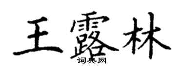 丁謙王露林楷書個性簽名怎么寫