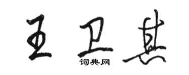 駱恆光王衛其行書個性簽名怎么寫