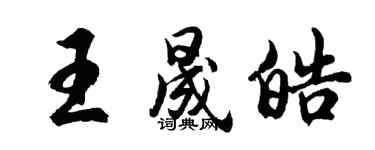胡問遂王晟皓行書個性簽名怎么寫