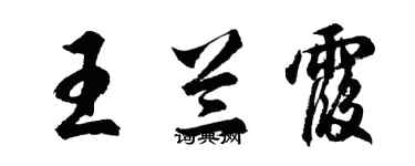 胡問遂王蘭霞行書個性簽名怎么寫