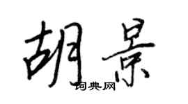 王正良胡景行書個性簽名怎么寫