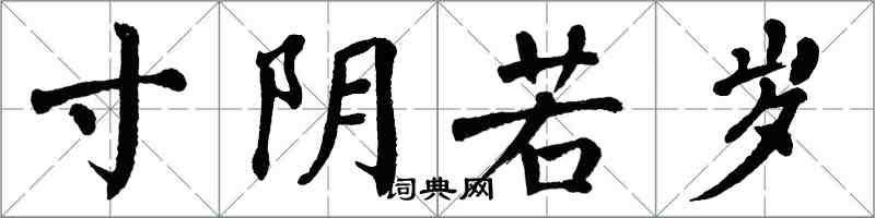 翁闓運寸陰若歲楷書怎么寫