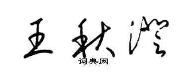 梁錦英王秋澄草書個性簽名怎么寫