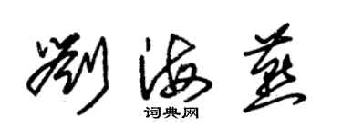 朱錫榮劉海燕草書個性簽名怎么寫