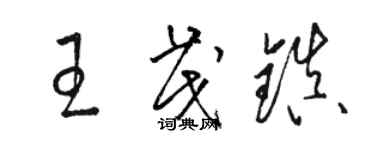 駱恆光王茂鎮草書個性簽名怎么寫