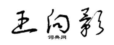 曾慶福王向影草書個性簽名怎么寫