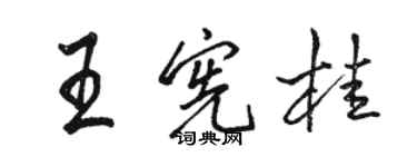 駱恆光王憲桂行書個性簽名怎么寫